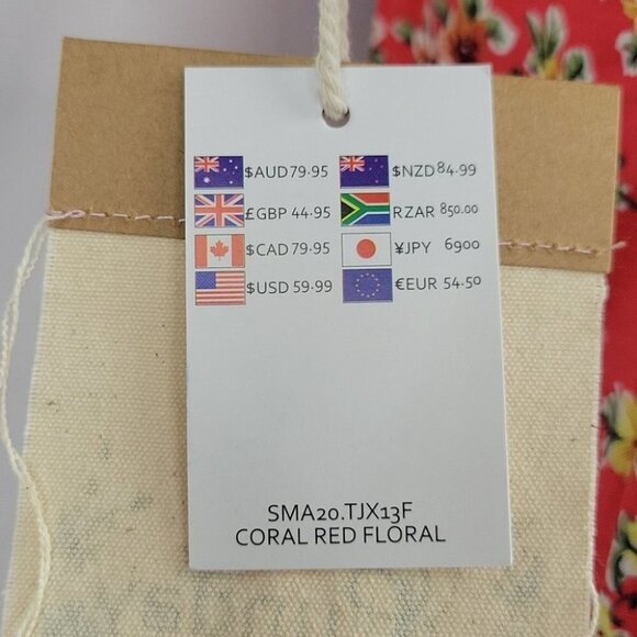 Sunday Mi Amor Floral Backless Halter Dress Coral Size XS NWT - Picture 12 of 12